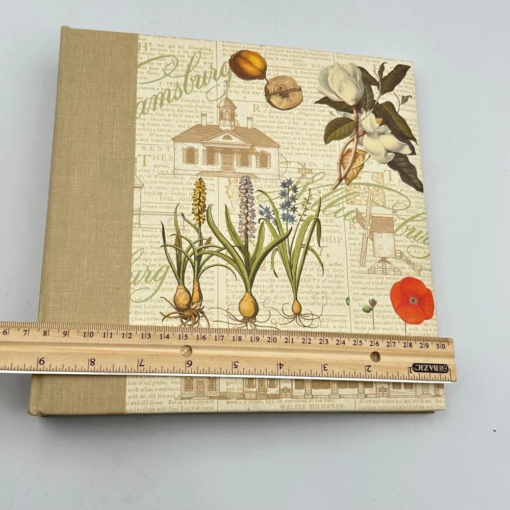 CR Gibson Williamsburg Collage 3-Ring Photo Album Floral Botanical 72 Photos 4x6